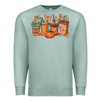 Kidney Cancer Coffee Cups Orange Ribbon Premium Sweatshirt | Teevron