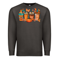 Smoke Kidney Cancer coffee cups orange ribbon Premium Sweatshirt - NancyCooperArtShop