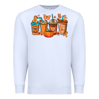 White Kidney Cancer coffee cups orange ribbon Premium Sweatshirt - NancyCooperArtShop