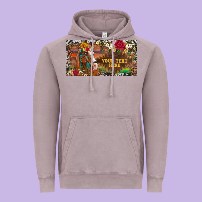(preview)western Turquoise Gemstone Horse Cowhide Leopard Floral Backg Vintage Hoodie Designed By Artiststas