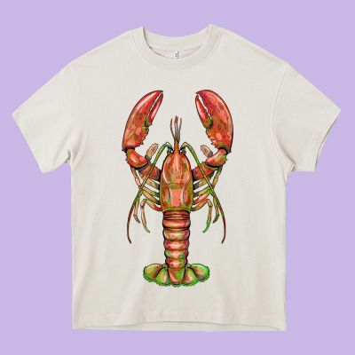 Lobster Heavy Core Tee Designed By Barkaloodesign