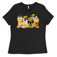 Bumble Bee Coffee Cups Ladies Tee | Teevron