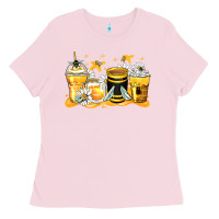 Bubblegum Pink bumble bee coffee cups Ladies Tee - Zillion Design Studio