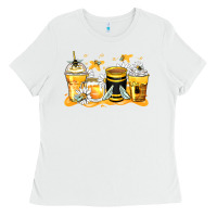 White bumble bee coffee cups Ladies Tee - Zillion Design Studio