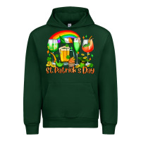 Forest Green St. Patrick's wine glasses Urban Hoodie - OliviaCreatesArt