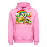 Fuchsia Pink St. Patrick's wine glasses Urban Hoodie - OliviaCreatesArt