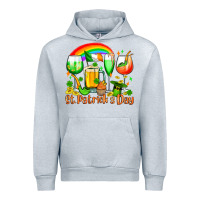 Heather Grey St. Patrick's wine glasses Urban Hoodie - OliviaCreatesArt
