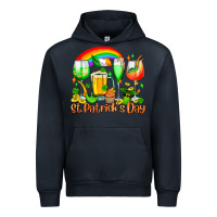 Navy St. Patrick's wine glasses Urban Hoodie - OliviaCreatesArt