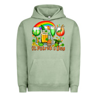 Pigment Oil Green St. Patrick's wine glasses Urban Hoodie - OliviaCreatesArt