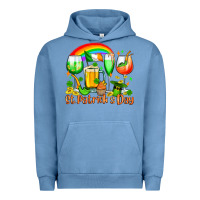 Pigment Pebble Blue St. Patrick's wine glasses Urban Hoodie - OliviaCreatesArt