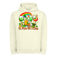 Pigment Pistachio St. Patrick's wine glasses Urban Hoodie - OliviaCreatesArt