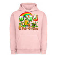 Pigment Salmon St. Patrick's wine glasses Urban Hoodie - OliviaCreatesArt