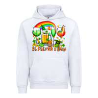 White St. Patrick's wine glasses Urban Hoodie - OliviaCreatesArt