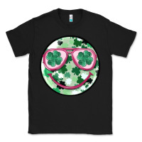 Black st patrick's smiley Classic Tee - MaliasSmallBusiness