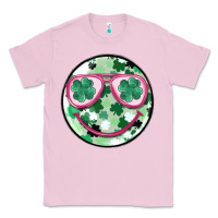 Bubblegum Pink st patrick's smiley Classic Tee - MaliasSmallBusiness