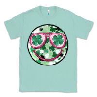 Seafoam st patrick's smiley Classic Tee - MaliasSmallBusiness
