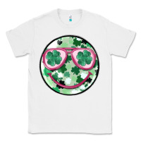 White st patrick's smiley Classic Tee - MaliasSmallBusiness