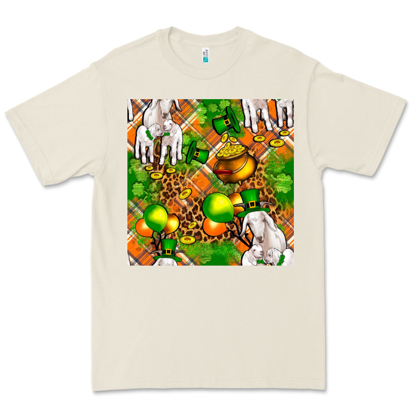 St Patricks  Goat Family With Balloons Seamless Premium Tee by FaDigitalArtStudio | Teevron