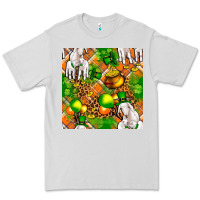 Dove Grey St patricks  goat family with balloons seamless Premium Tee - FaDigitalArtStudio