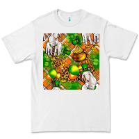 White St patricks  goat family with balloons seamless Premium Tee - FaDigitalArtStudio