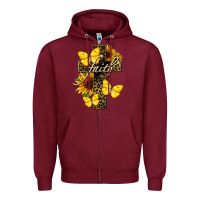 Burgundy Western Faith Zipper Hoodie - LillyAllenDesigns