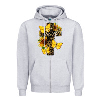 Heather Grey Western Faith Zipper Hoodie - LillyAllenDesigns