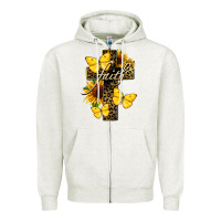 Oatmeal Heather Western Faith Zipper Hoodie - LillyAllenDesigns