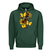 Sports Green Western Faith Zipper Hoodie - LillyAllenDesigns