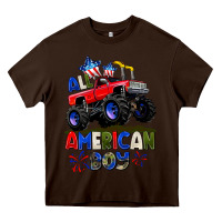 Chocolate Brown All American Boy 4th july Heavy Core Tee - CowGirlArtShop