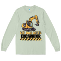 Matcha see you later excavator Long Sleeve Tee - MaliasSmallBusiness