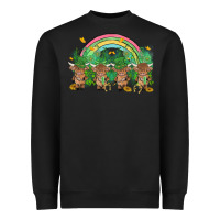 Black st patrick's day baby highland cow Heavyweight Sweatshirt - MaliasSmallBusiness