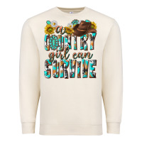 Sandshell Western a Country Girl Can Survive Premium Sweatshirt - texasbilliewilder