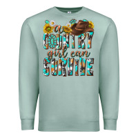 Seafoam Western a Country Girl Can Survive Premium Sweatshirt - texasbilliewilder