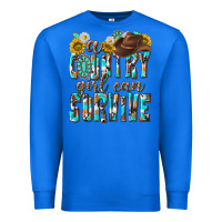 True Royal Western a Country Girl Can Survive Premium Sweatshirt - texasbilliewilder
