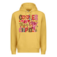 Antique Gold Cooler than Cupid Valentine's Day Premium Hoodie - HowdyJamesFarm