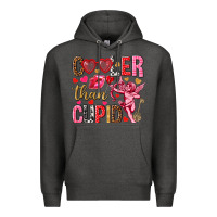 Charcoal Heather Cooler than Cupid Valentine's Day Premium Hoodie - HowdyJamesFarm