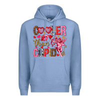 Colony Blue Cooler than Cupid Valentine's Day Premium Hoodie - HowdyJamesFarm