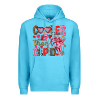 Ocean Blue Cooler than Cupid Valentine's Day Premium Hoodie - HowdyJamesFarm