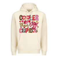 Sandshell Cooler than Cupid Valentine's Day Premium Hoodie - HowdyJamesFarm