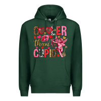 Sports Green Cooler than Cupid Valentine's Day Premium Hoodie - HowdyJamesFarm
