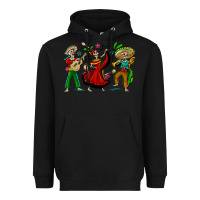 Black Mexican Skeletons Heavyweight Hoodie - texasbilliewilder
