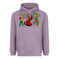 Lavender Mexican Skeletons Heavyweight Hoodie - texasbilliewilder