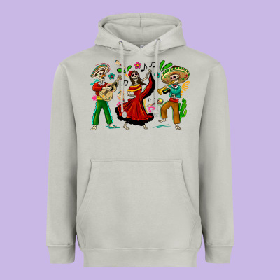 Mexican Skeletons Heavyweight Hoodie Designed By Texasbilliewilder