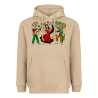 Mushroom Mexican Skeletons Heavyweight Hoodie - texasbilliewilder
