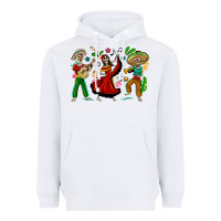 White Mexican Skeletons Heavyweight Hoodie - texasbilliewilder