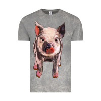 Cloud Rock pig Vintage Tee - BarkalooDesign