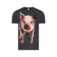 Vintage Black pig Vintage Tee - BarkalooDesign