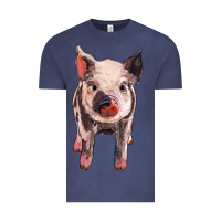 Vintage Denim pig Vintage Tee - BarkalooDesign