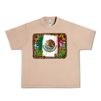 Burro mexican flag background with cactus and sunflower Urban Heavy Tee - Jasminsmagicworld