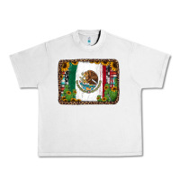 Lunar Rock mexican flag background with cactus and sunflower Urban Heavy Tee - Jasminsmagicworld